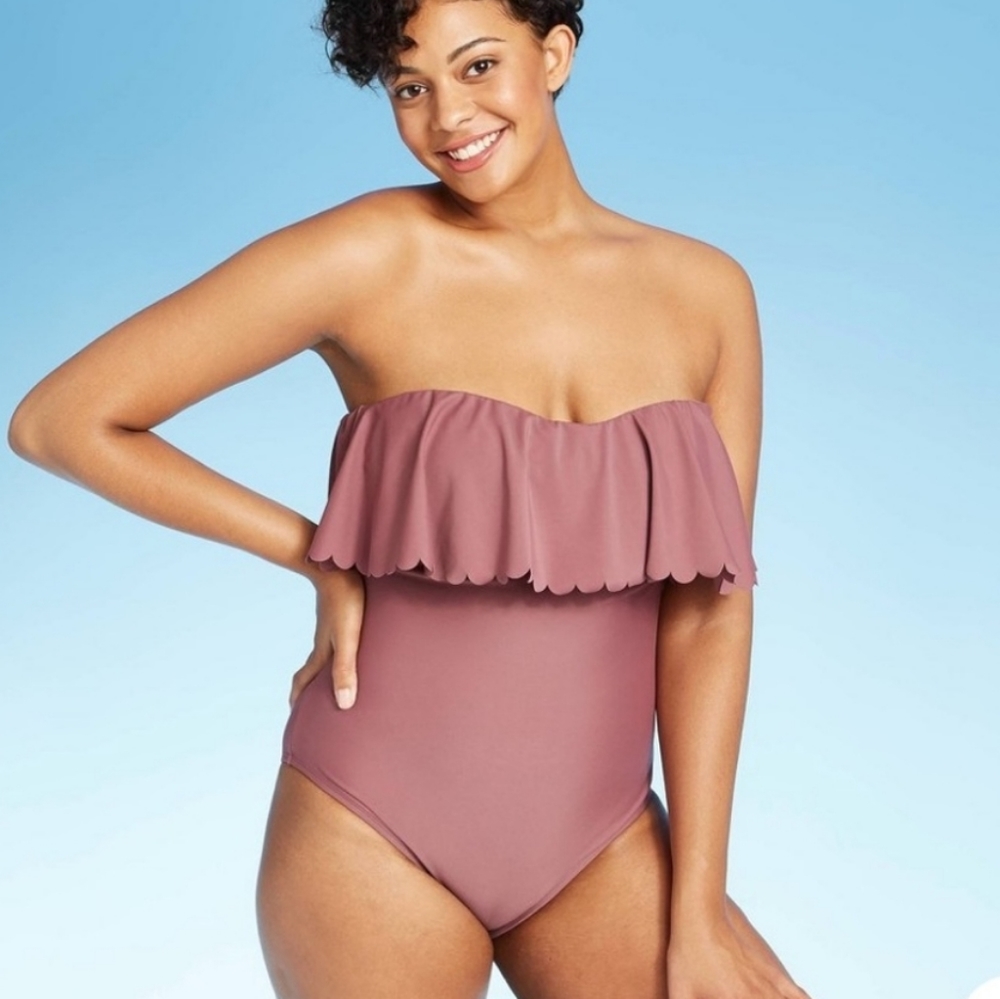 Flounce Medium Coverage One Piece Swimsuit